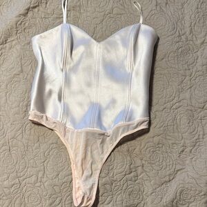 Babaton pink satin corset